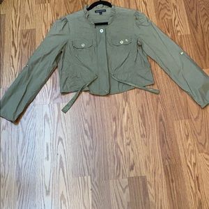 Cropped Army Green Jacket